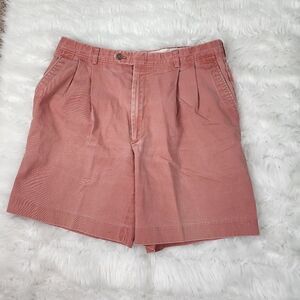 Berle Mens Pleated Front Shorts Dusty Rose Size 36